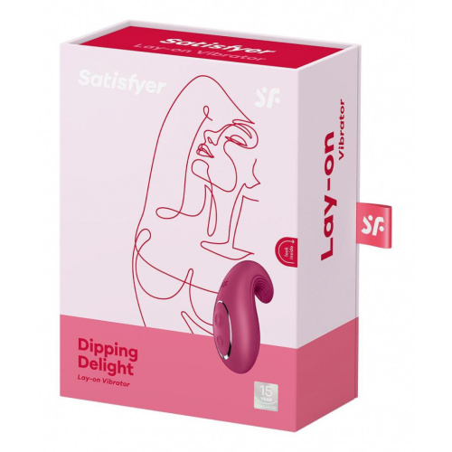 Satisfyer Dipping Delight - Вибратор, 9х6 см (бордовый) - sex-shop.ua